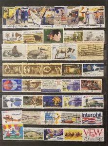 US 1970s Used Stamp Lot - All Different z6601