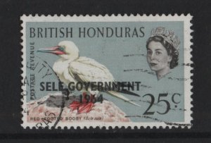 British Honduras #186  used  1964  birds 25c overprint