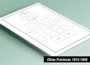 PRINTED CHINA PROVINCES 1915-1949 STAMP ALBUM PAGES (36 pages)