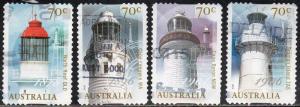 Australia Yt 4166-69 - Used - 70c Lighthouses (2015) (cv $4.30)