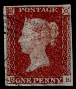 GB QV SG8, 1d red-brown PLATE 55, FINE USED. Cat £38. BB