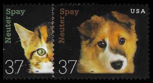 PCBstamps   US #3670-3671 Sgls 74c(2x37c)Neuter and Spay,  MNH, (2)