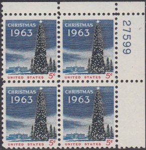 1240 Christmas Plate Block MNH