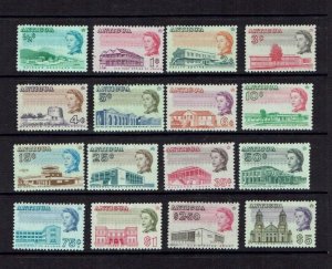 Antigua: 1966, Island Buildings Definitive Set, MLH set.