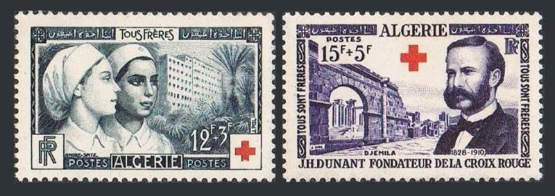 Algeria B74-B75,MNH.Michel 331-332. Red Cross 1954.Hospital,J.Dunant.Djemila.