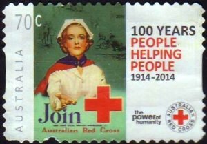 Australia 2014 Sc#4111, SG#4174 70c Red Cross Centenary USED.