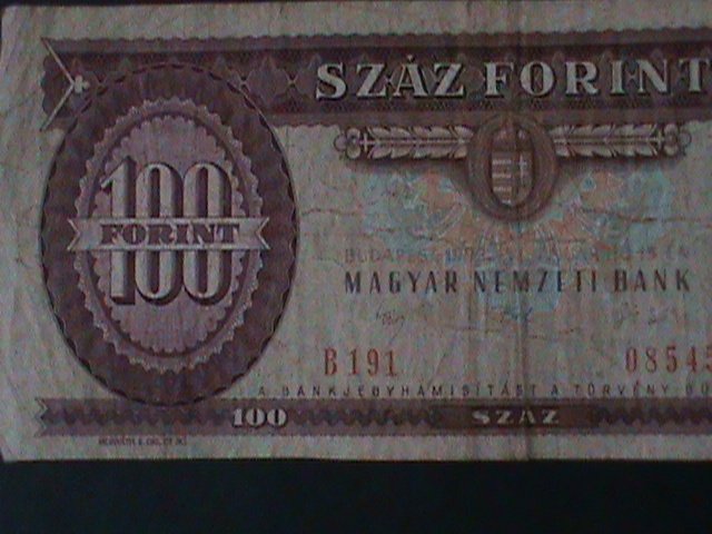 HUNGARY-1984-NATIONAL BANK-$100 FORINT-CIRCULATED-VF-40 YEARS OLD