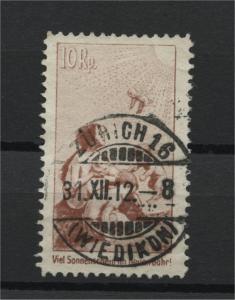 SWITZERLAND, PRO JUVENTUTE FORERUNNER 1912 U