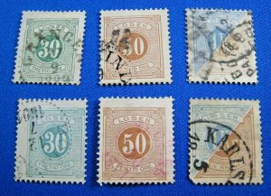 SWEDEN 1877  -  SCOTT # J20-J22  -   USED     (Hs24)