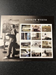 US 5212 Andrew Wyeth -Artist Sheet of 12 Forever Stamps Mint Never Hinged