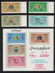 Somalia Summer Olympic Games 4v+MS 1996 MNH MI#592-595+Block 38