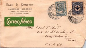 SCHALLSTAMPS COLOMBIA 1929 POSTAL HISTORY AIRMAIL COVER ADDR USA VIA SCADTA