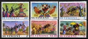 St Vincent 1976 Carnival set of 6 opt'd Specimen unmounte...