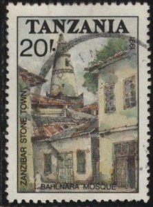 Tanzania 836 (used) 20sh Zanzibar stone town, Bahlnara Mosque (1991)