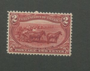 United States Postage Stamp #286 MINT Lightly Hinged OG VF 2¢ Trans-Mississippi