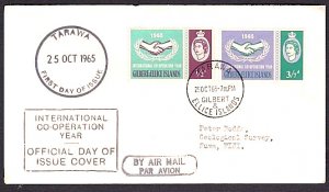 GILBERT & ELLICE IS 1965 lCY set on FDC to Fiji............................a3338