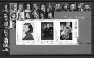 2008 Canada 2271 Photographic Portraits by Yousuf Karsh MNH S/S