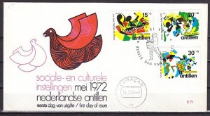 Netherlands Antilles. Scott cat. B116-B118. Steel Bands. First day cover. ^