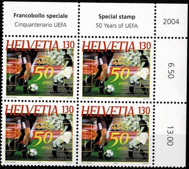 Switzerland 2004,Sc.#1173 MNH, 50 Years of UEFA