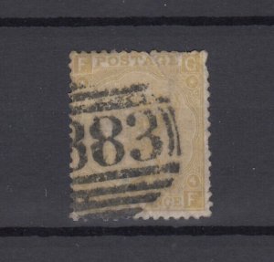 GB QV 1867 9d Straw SG110 Fine Used BP9715