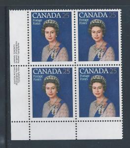 Canada #704 LL PL BL Silver Jubilee 25