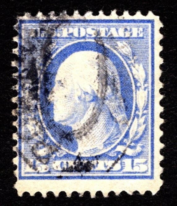 1911, US 15c, Washington, Used, Sc 382