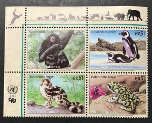 UN-Vienna - Endangered Species - 2002 - UL block - MNH