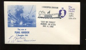 Survivor of USS San Francisco Pearl Harbor Survivor Sign Cover LV6399