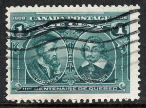 Canada - Cartier & Champlain (Quebec Tricentenary) - VG Condition # 97 Used