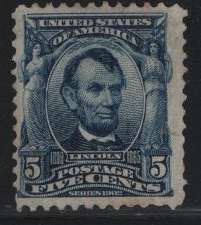 US 304 NO GUM ,  LINCOLN ISSUE 1903