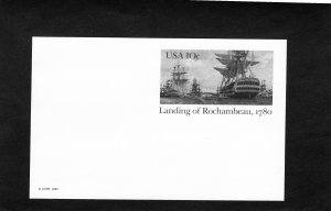 UX84 Rochambeau, unused postal card