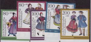 GERMANY MNH Scott # B751-B755 Traditional Costumes (5 Stamps)