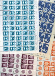 ISRAEL DEALER'S SHEET OFFERING OF 22 MIXED SHEETS ALL FRESH MINT NH