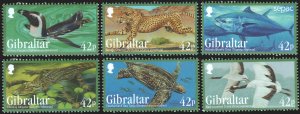 Gibraltar #1405-1410  MNH - Endangered Animals (2013)