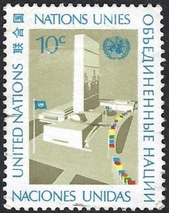 United Nations #249-250 2¢ & 10¢ Definitives (1974). Used.