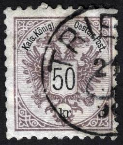 Austria Sc 46 Trieste CDS Cancel 50Kr