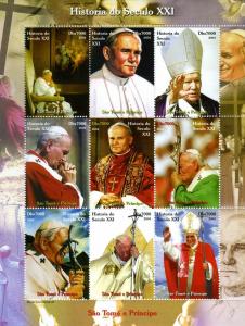 Sao Tome & Principe 2004 POPE JOHN PAUL II Sheet Imperforated Mint (NH)