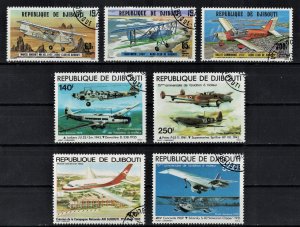 DJIBOUTI 1978/1980 - Airplanes / complete set