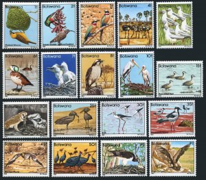 Botswana 303-320, MNH. Mi 299-316. Birds 1982. Weaver, Sunbird, Ostriches, Owl.