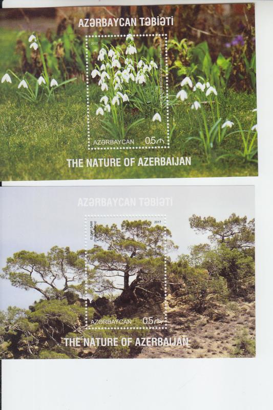 2017 Azerbaijan Nature of Azerbaijan (5) SS (Scott 1159-61+2 NA) MNH