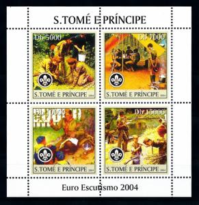 [96715] Sao Tome & Principe 2004 Scouting Pfadfinder Sheet MNH