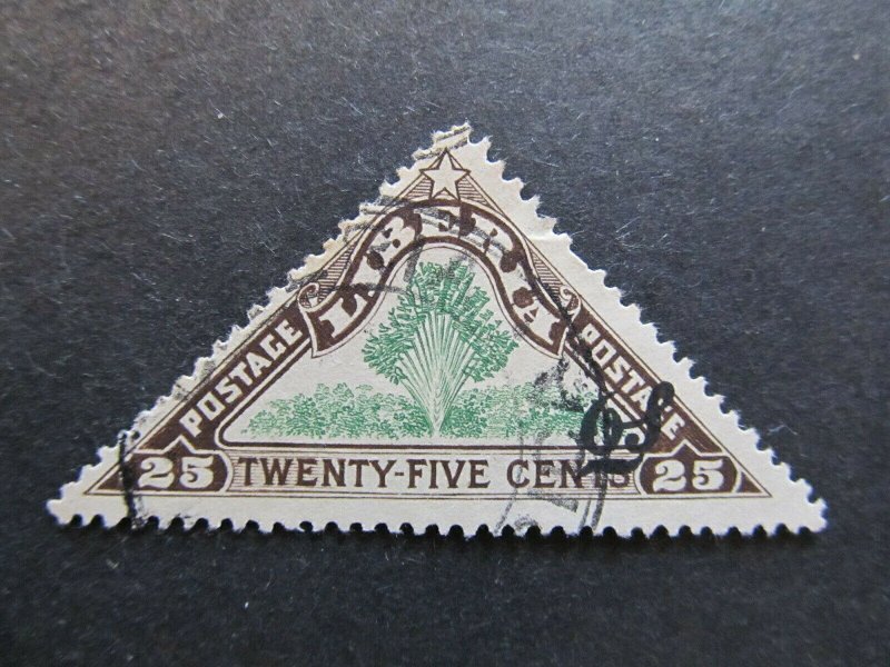 A4P25F30 Liberia Official Stamp 1918 optd 25c used