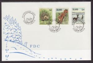 Aland 37,46,50 Hedgehog,Squirrel,Deer U/A FDC