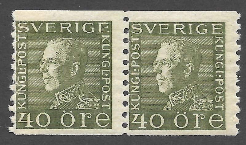 Doyle's_Stamps: VF MH 1929 Swedish Scott #183* Coil Pair of Stamps