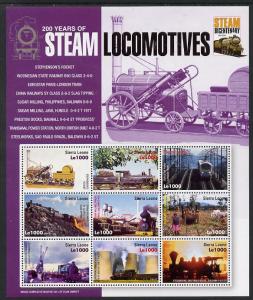 Sierra Leone 2004 200 Years of Steam Locomotives #1 perf ...