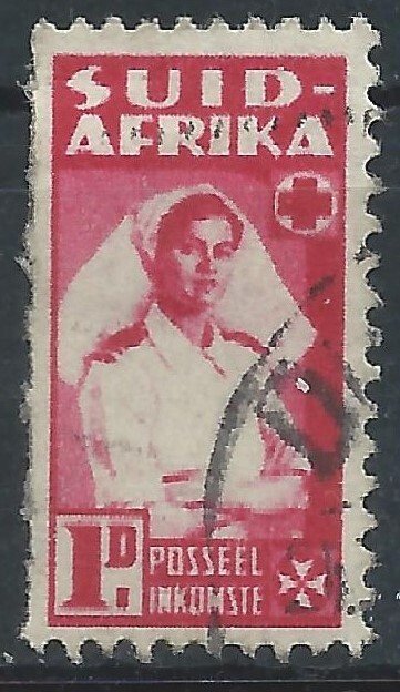 South Africa 1942 - 1d War Effort (Small) - Afrikaans - SG98 used
