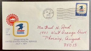 1396 USPS FDC July 1, 1971 Cottonwood, Alabama  7/1/71