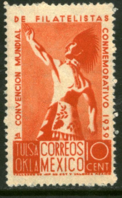 MEXICO 747 10c Tulsa World Philatelic Convention. MINT, NH. F-VF.