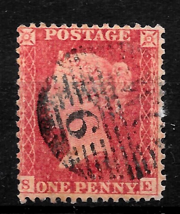 GB QV SG40, C10, 1d Rose-red, (SE) PLATE 57, LC14, FINE USED.