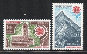 Andorra,  French # 262-3, Mint Never Hinge